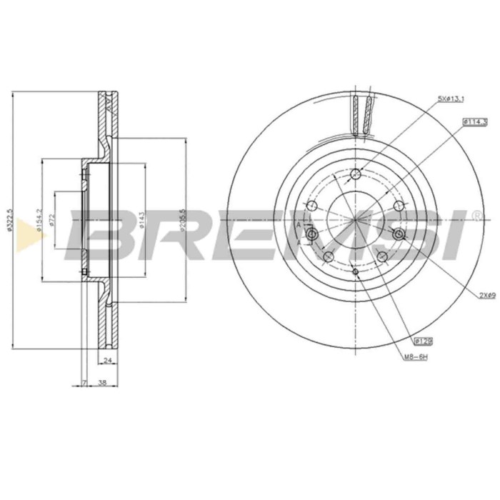 CD6960V.JPG Coppia Dischi Freno Anteriore 92174403 Mazda Rx-8 Ventilato