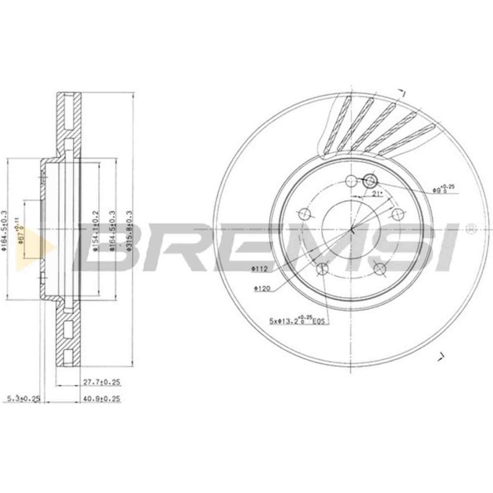 CD6964V.JPG Coppia Dischi Freno Anteriore 92073100 Mercedes-benz Classe C Classe E Classe E T-model Clk Classe E Pianale Piatto/