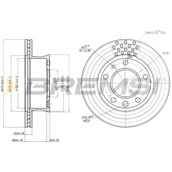 CD7013V.JPG Coppia Dischi Freno Anteriore 92105400 Mercedes-benz Pullmann (w100) S.f. Ate / Perrot