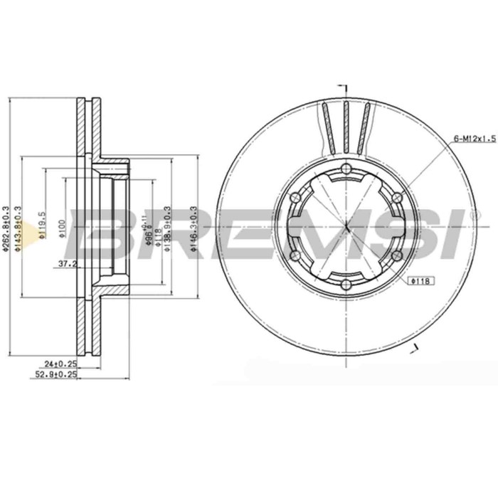CD7016V.JPG Coppia Dischi Freno Anteriore 93191900 Nissan Trade Pianale Piatto/telaio Trade Furgonato Ventilato