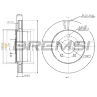CD7059V.JPG Coppia Dischi Freno Anteriore 92108300 Chrysler Voyager/grand Voyager Iii Dodge Caravan Plymouth Voyager/grand Voyag