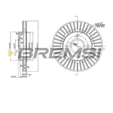 CD7072V.JPG Coppia Dischi Freno Anteriore 92096200 Ford Fiesta Iv (ja Jb)