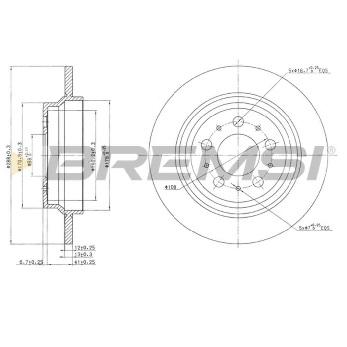 CD7079S.JPG Coppia Dischi Freno Posteriore 92100700 Volvo V70 I S80 I Xc70 Cross Country V70 Ii S60 I S70 Nero