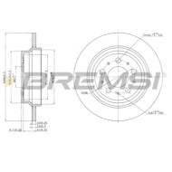 CD7079S.JPG Coppia Dischi Freno Posteriore 92100700 Volvo V70 I S80 I Xc70 Cross Country V70 Ii S60 I S70 Nero