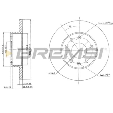 CD7100S.JPG Coppia Dischi Freno Anteriore 92102900 Land Rover Freelander Freelander Soft Top Pieno