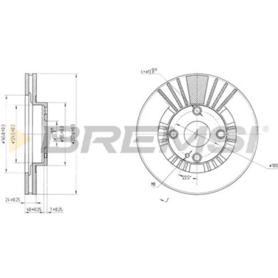 CD7105V.JPG Coppia Dischi Freno Anteriore 92103100 Mazda 323 F Vi 323 S Vi Nero