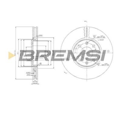 CD7106V.JPG Coppia Dischi Freno Anteriore 92107800 Citroen C5 Iii (rd) Ventilato
