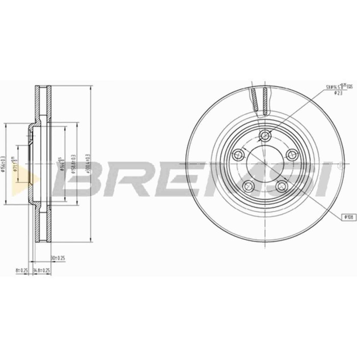 CD7107V.JPG Coppia Dischi Freno Anteriore 92099000 Jaguar S-type Lincoln Ls Ventilato