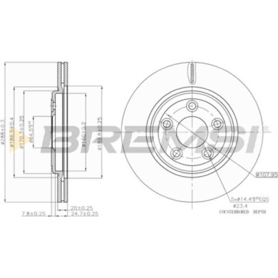 CD7108V.JPG Coppia Dischi Freno Posteriore 92099100 Lincoln Ls Jaguar S-type Xj Daimler Super Eight Ventilato