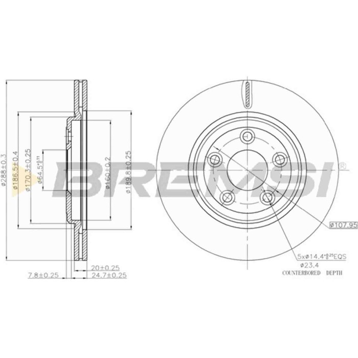 CD7108V.JPG Coppia Dischi Freno Posteriore 92099100 Lincoln Ls Jaguar S-type Xj Daimler Super Eight Ventilato