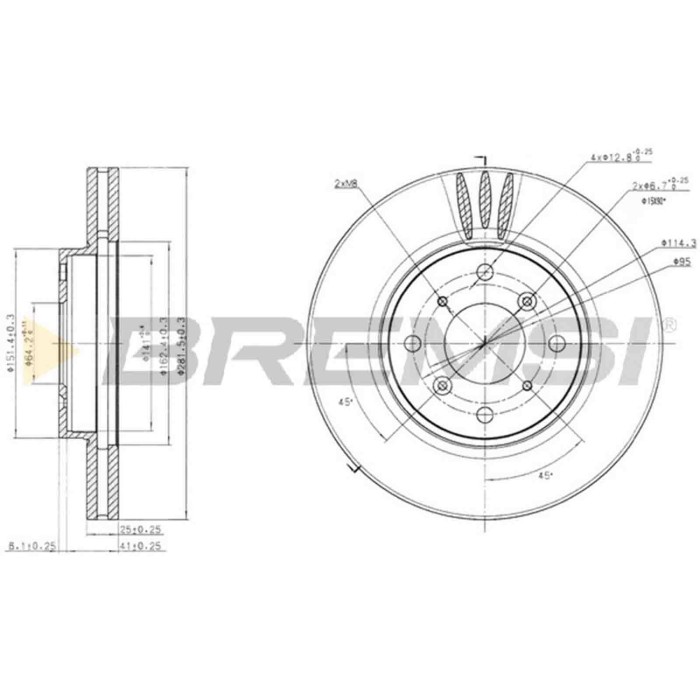 CD7119V.JPG Coppia Dischi Freno Anteriore 92110100 Honda Accord Vi Accord Vi Coupé Accord Vi Hatchback Ventilato