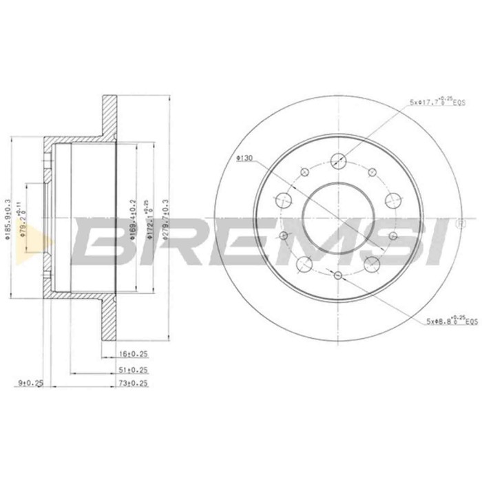 CD7145S.JPG Coppia Dischi Freno Posteriore 92116200 Peugeot Boxer Autobus (230p)