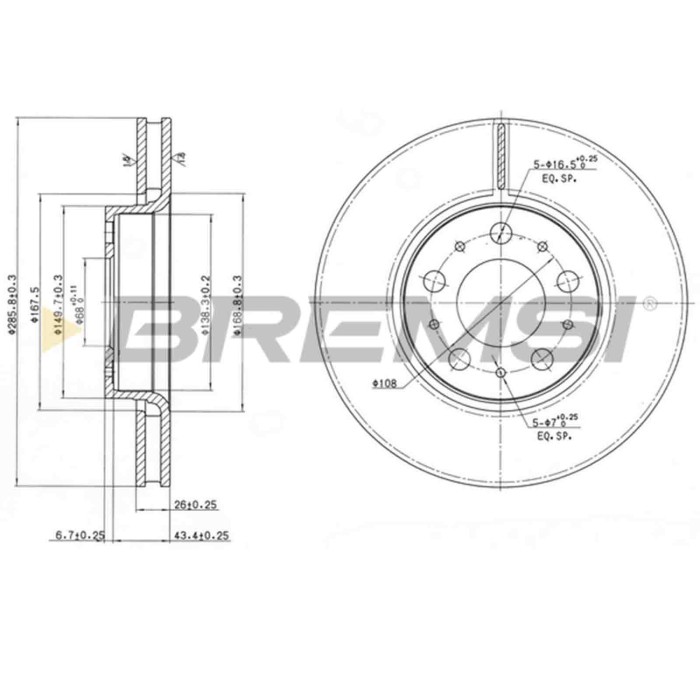 CD7163V.JPG Coppia Dischi Freno Anteriore 92100500 Volvo S60 I S70 S80 I V70 I V70 Ii Xc70 Cross Country Nero