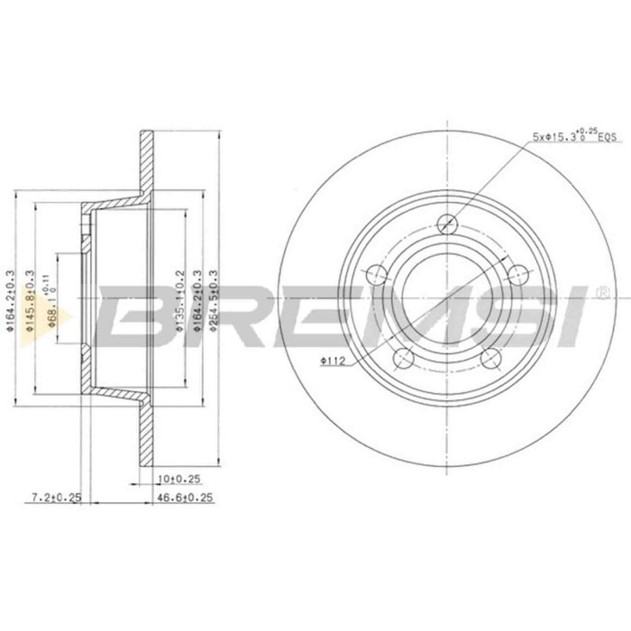 CD7190S.JPG Coppia Dischi Freno Posteriore 92104100 Audi A6 A6 Avant Pieno