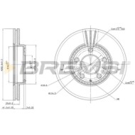CD7210V.JPG Coppia Dischi Freno Anteriore 92125500 Mazda 6 Hatchback 6 Tre Volumi 6 Station Wagon Ventilato