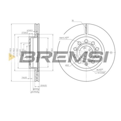 CD7223V.JPG Coppia Dischi Freno Anteriore 92120700 Seat Leon (1p1)