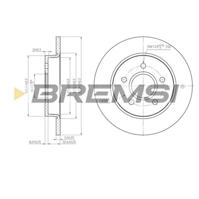 CD7226S.JPG Coppia Dischi Freno Posteriore 92133700 Ford C-max (dm2)