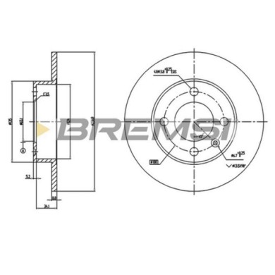 CD7233S.JPG Coppia Dischi Freno Posteriore 92098200 Seat Ibiza Ii (6k1) Pieno