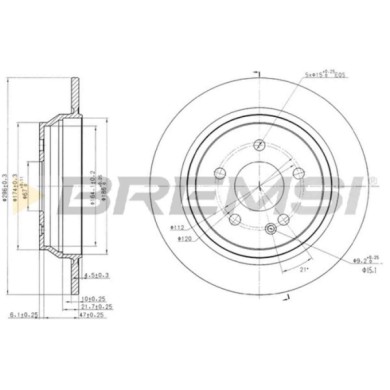 CD7234S.JPG Coppia Dischi Freno Posteriore 93123500 Mercedes-benz Vito/mixto Furgonato Vito Autobus Viano Nero