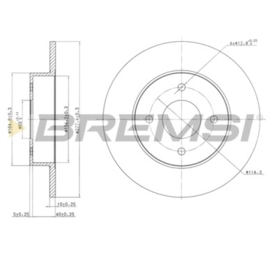 CD7235S.JPG Coppia Dischi Freno Posteriore 92128700 Nissan Primera Primera Hatchback Primera Traveller Pieno