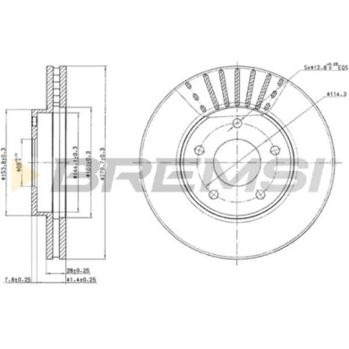 CD7249V.JPG Coppia Dischi Freno Anteriore 92109400 Nissan Almera Tino (v10)