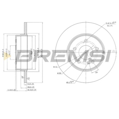 CD7251S.JPG Coppia Dischi Freno Posteriore 92034500 Mercedes-benz Classe E T-model Classe E Pianale Piatto/telaio Pieno