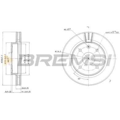 CD7257V.JPG Coppia Dischi Freno Anteriore 92133500 Chevrolet Lacetti Station Wagon (j200) Ventilato