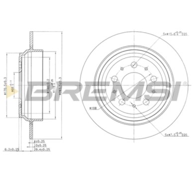 CD7259S.JPG Coppia Dischi Freno Posteriore 92088600 Volvo S70 V70 I Xc70 Cross Country Pieno