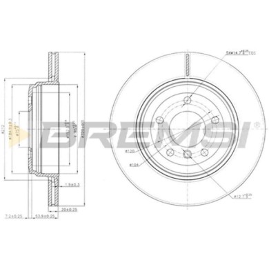 CD7260V.JPG Coppia Dischi Freno Posteriore 92122700 Bmw 5 5 Touring 6 6 Cabriolet Nero