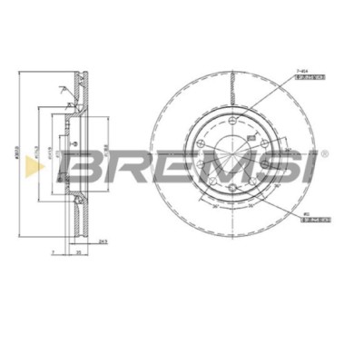 CD7261V.JPG Coppia Dischi Freno Anteriore 92110900 Vauxhall Meriva Mk Ii (b) (s10)