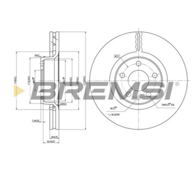 CD7277V.JPG Coppia Dischi Freno Anteriore 92132300 Audi A6 A6 Avant A8 A6 Allroad Saab 9-5 Station Wagon Nero