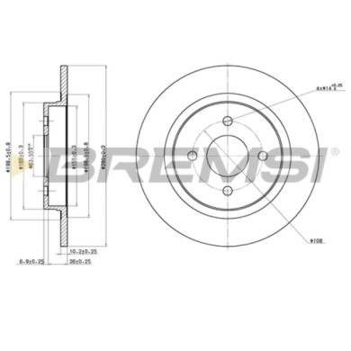 CD7367S.JPG Coppia Dischi Freno Posteriore 92172400 Ford Focus Focus Turnier Pieno