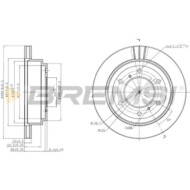 CD7385V.JPG Coppia Dischi Freno Posteriore 92135100 Mitsubishi Pajero Iv (v8w V9w) Ventilato