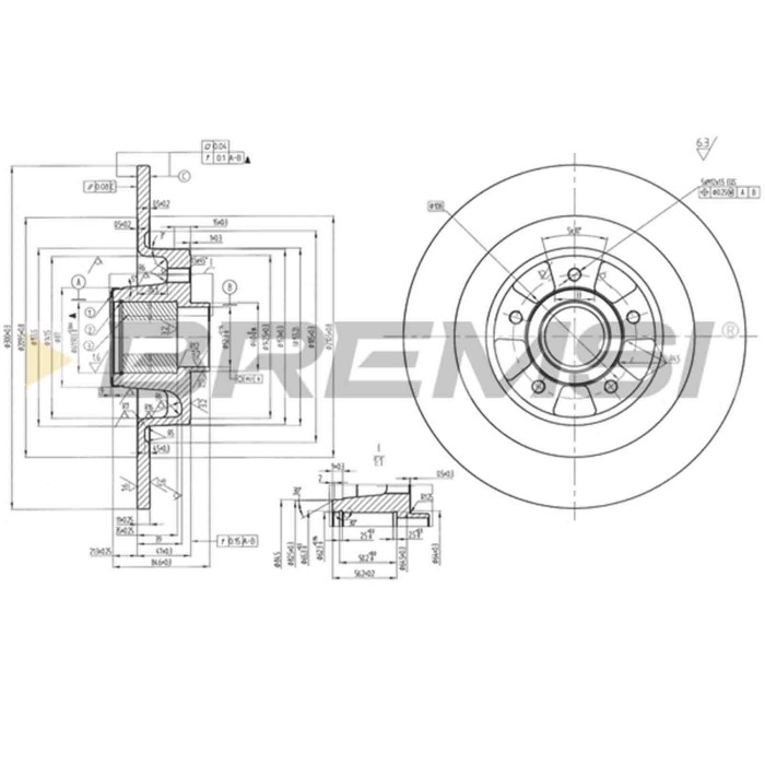 CD7386S.JPG Coppia Dischi Freno Posteriore 92119500 Renault Vel Satis Pieno