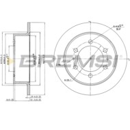 CD7400S.JPG Coppia Dischi Freno Posteriore 92138500 Ssangyong Korando (kj) Pieno