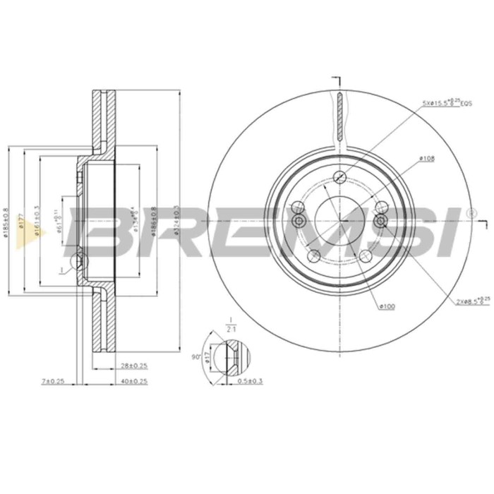 CD7405V.JPG Coppia Dischi Freno Anteriore 92119400 Renault Vel Satis Espace Iv Nero