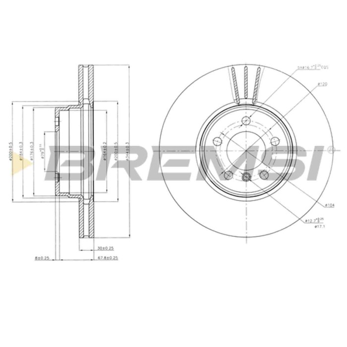 CD7411V.JPG Coppia Dischi Freno Anteriore 92134400 Land Rover Range Rover Iii Range Rover Sport Ventilato