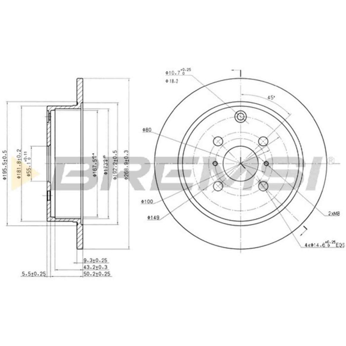 CD7417S.JPG Coppia Dischi Freno Posteriore 92126200 Toyota Corolla (e12) Pieno