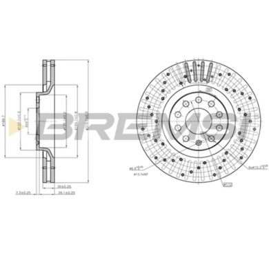 CD7422V.JPG Coppia Dischi Freno Anteriore 92158305 Audi A4 A4 Avant A6 Avant A6 Allroad A8 A4 Cabriolet Ventilato