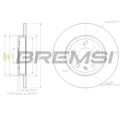 CD7423S.JPG Coppia Dischi Freno Posteriore 92137000 Audi A4 Cabriolet A4 A4 Avant Seat Exeo Exeo St Pieno