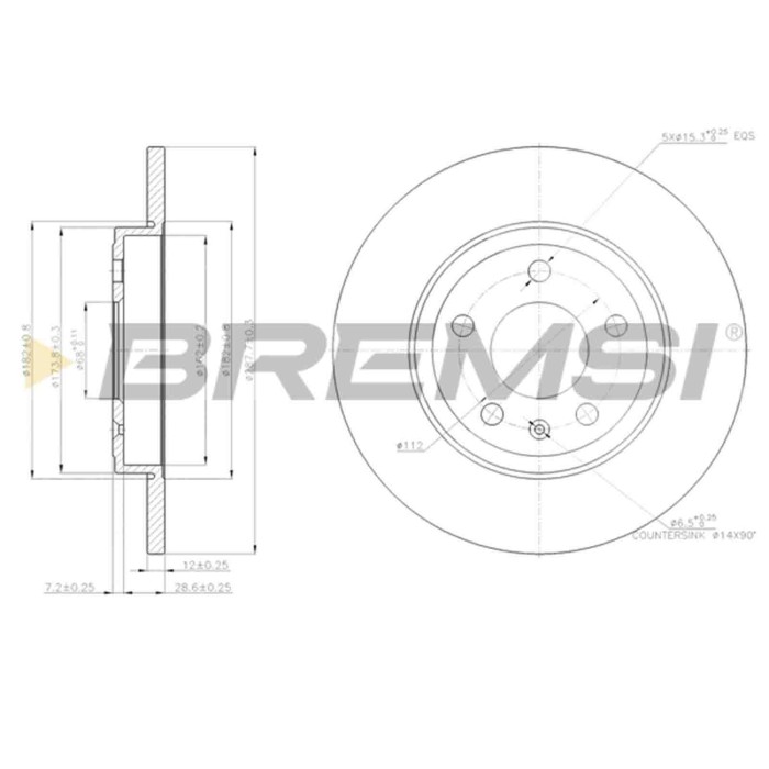 CD7423S.JPG Coppia Dischi Freno Posteriore 92137000 Audi A4 Cabriolet A4 A4 Avant Seat Exeo Exeo St Pieno