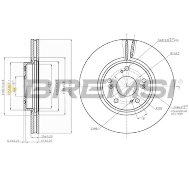 CD7424V.JPG Coppia Dischi Freno Anteriore 92140900 Honda Accord Vii Accord Vii Tourer Cr-v Ii Nero