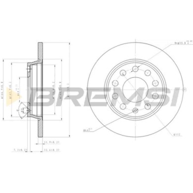 CD7425S.JPG Coppia Dischi Freno Posteriore 92106300 Audi A4 A4 Avant A4 Cabriolet Volkswagen Passat Variant Passat Seat Exeo Exe
