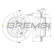 CD7431V.JPG Coppia Dischi Freno Posteriore 92020400 Land Rover Discovery Iv Discovery Iii Range Rover Sport Ventilato