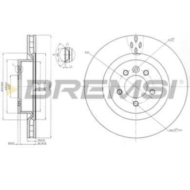 CD7434V.JPG Coppia Dischi Freno Anteriore 92162000 Land Rover Discovery Iv Discovery Iv Van Range Rover Sport Nero