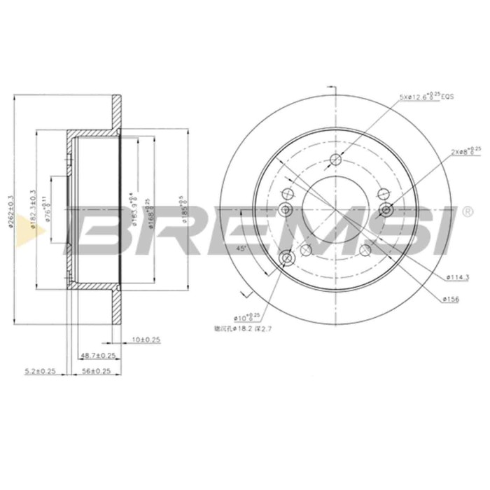 CD7447S.JPG Coppia Dischi Freno Posteriore 92156803 Kia Sportage Magentis Hyundai Xg Tucson Sonata V Xg Tre Volumi Pieno