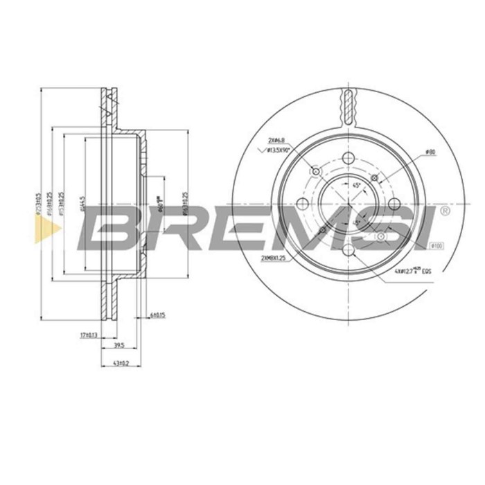 CD7509V.JPG Coppia Dischi Freno Anteriore 92135300 Opel Agila (a) (h00)