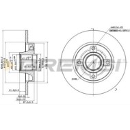 CD7523S.JPG Coppia Dischi Freno Posteriore 92133300 Peugeot 307 307 Sw 307 Cc 307 Break 207 Sw Citroën C4 I C4 Coupé C4 Grand Pi