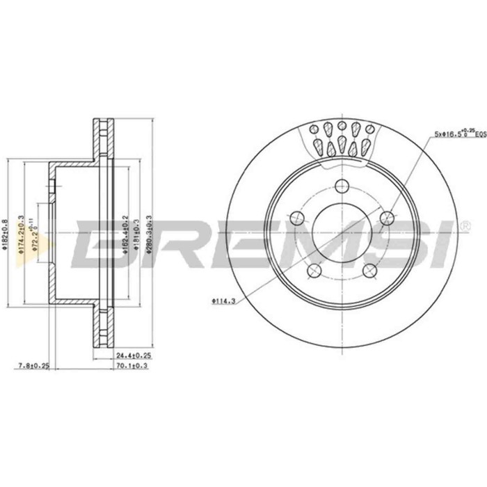 CD7525V.JPG Coppia Dischi Freno Anteriore 92186800 Jeep Cherokee Wrangler Ii Ventilato