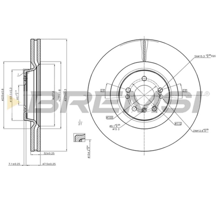 CD7534V.JPG Coppia Dischi Freno Anteriore 92176603 Mercedes-benz Classe Gl Classe R Classe M Nero